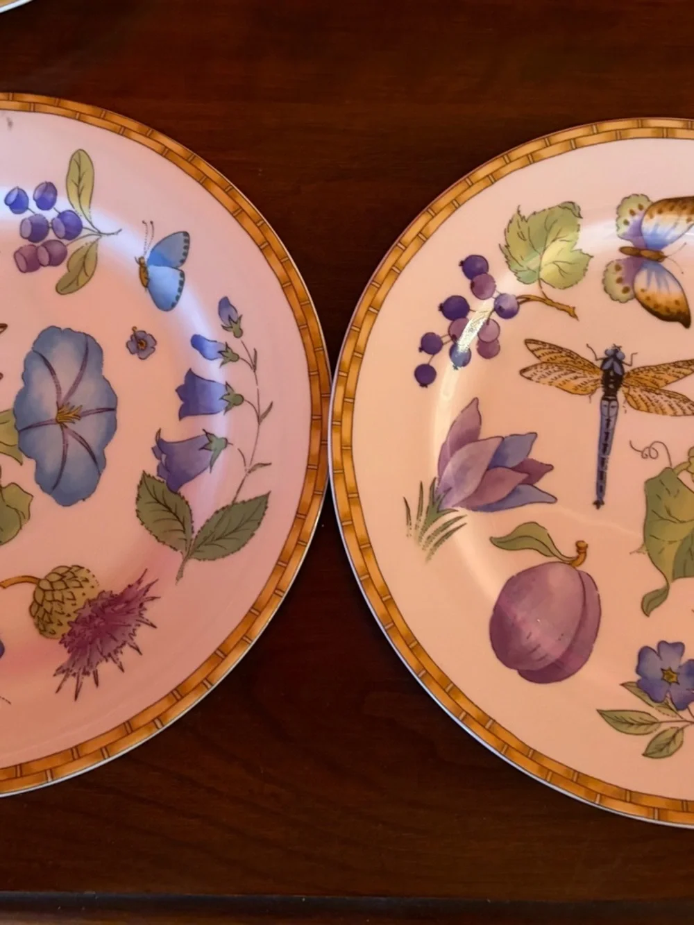 Decorative Crate and Barrel  Fruit & Floral  Plates -